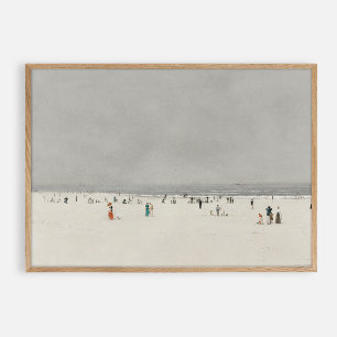 Poster Dia na praia. Vintage