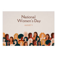 Dia Nacional da Mulher Beige Elegante