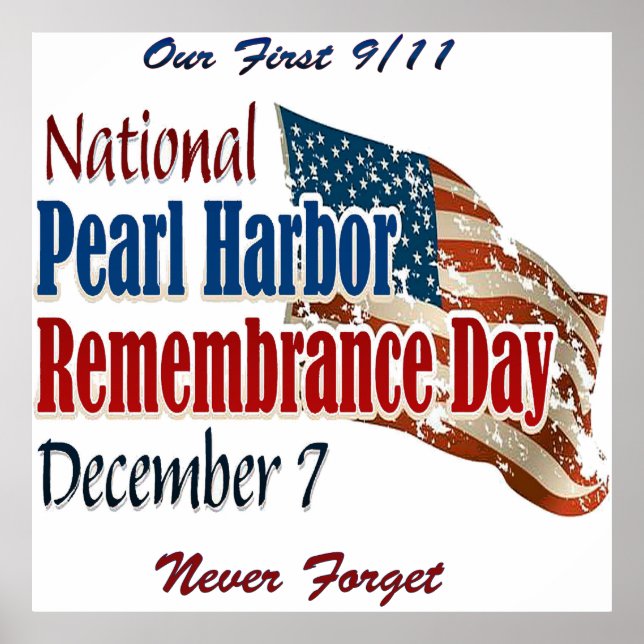 Póster Dia Nacional de Pearl Harbor (Frente)
