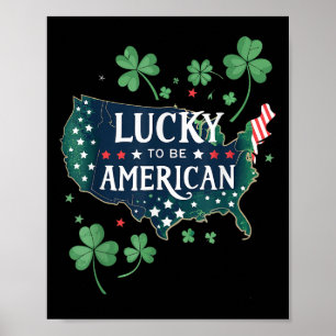 Poster Dia Patriótico dos Paddys - Rua Americana Shamrock