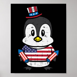 Poster Dia Pinguim 4 de julho América Toddler Boys Crianç