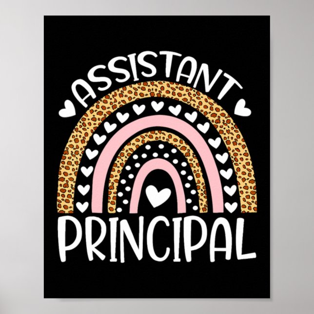 Poster Dia Principal Instantâneo Boho Arco-íris Leopardo  (Frente)