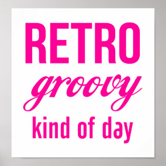 Póster Dia Retro Groovy
