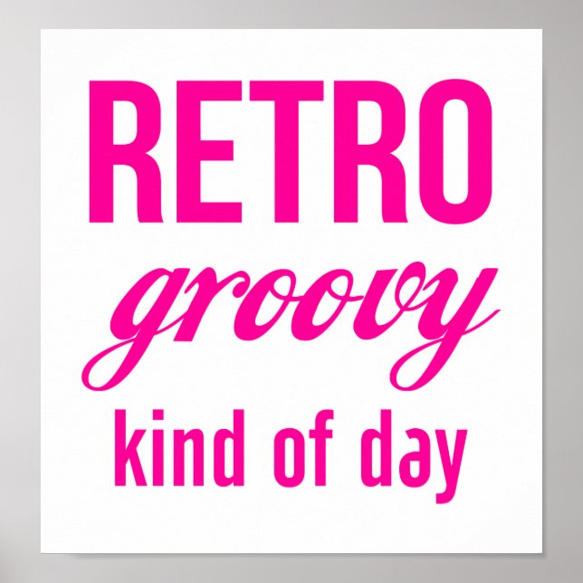 Póster Dia Retro Groovy (Frente)