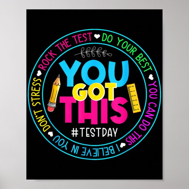 Poster Dia Rock O Dia De Testes Do Professor Que Você Tev (Frente)