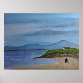 Poster Dia Romântico na Praia