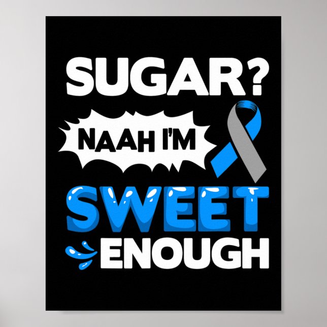 Poster Diabetes cita Awarenes para combater diabetes (Frente)