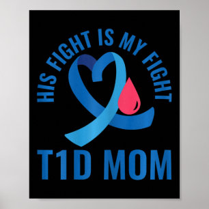Poster Diabetes Consciência Sua Luta É Minha Luta Mãe