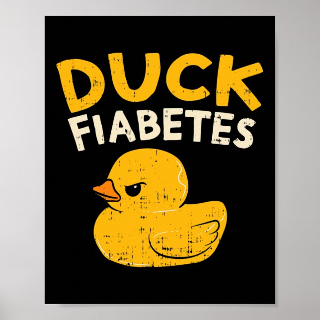 Poster Diabetes Divertidos Sensibilização Duck Fiabetes E (Frente)