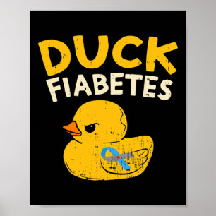 Poster Diabetes Divertidos Sensibilização Duck Fiabetes E