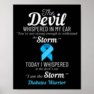 Poster Diabetes Guerreiro de Tempestade Melhor Compreensã