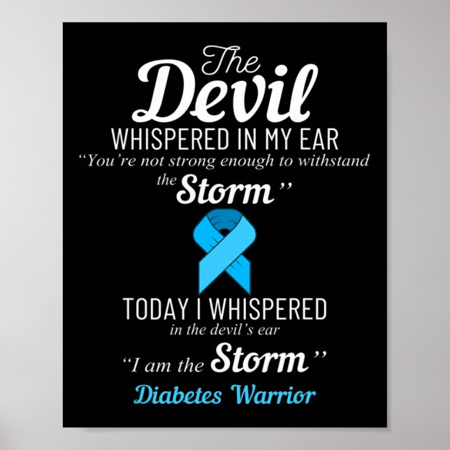 Poster Diabetes Guerreiro de Tempestade Melhor Compreensã (Frente)