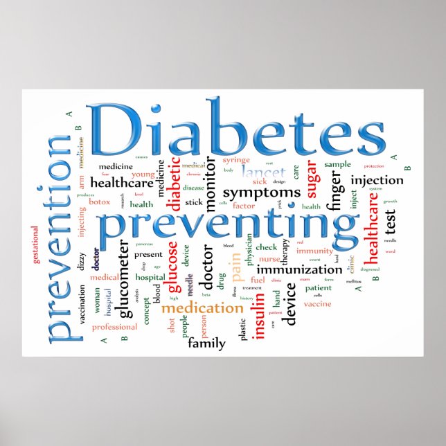 Póster Diabetes Prevenindo o Azul (Frente)
