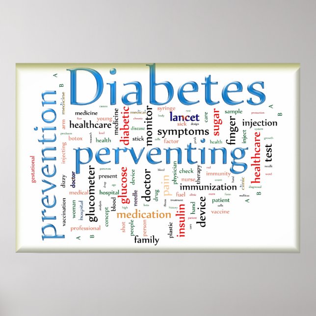 Póster Diabetes Prevenindo o Azul (Frente)