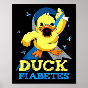 Poster Diabetes Sensibiliza Pato Fíabetes Para Mulheres