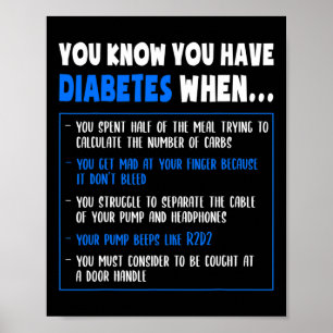 Poster Diabetes Sensibilização Diabetes Tipo 1 Frio Ou Qu