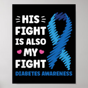 Poster Diabetes Sua Luta É A Minha Consciência De Luta
