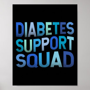 Poster Diabetes Suporta Guerreiro de Diabetes do Tipo 1 d