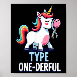 Poster Diabetes Tipo 1 Bonito Sensibilização T1d Tipo Um 