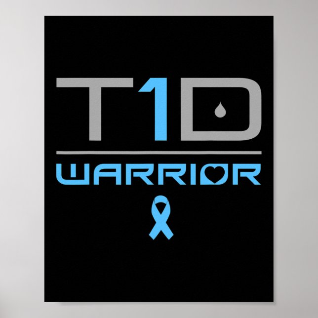 Poster Diabetes Tipo 1 Diabetes Citação T1d (Frente)