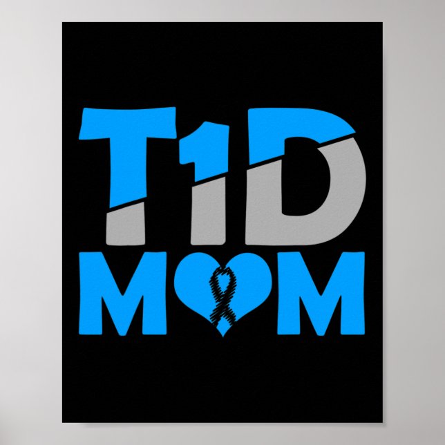 Poster Diabetes Tipo 1 - Diabetes T1D Mãe (Frente)