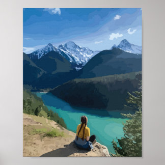 Poster Diablo Lake North Cascades Washington