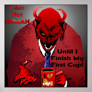Poster Diabo da cafeína