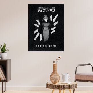 Poster Diabo do Controle – Anime Sombrio Ilustração Makim