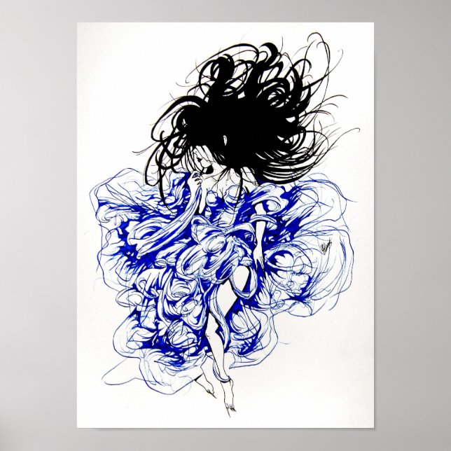 Póster Diabo em um vestido azul (Frente)