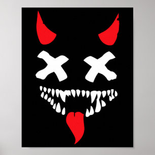 Poster Diabo Enfrenta Preguiçoso Halloween Costume Assust