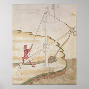 Póster Diagrama do método de abastecimento de água