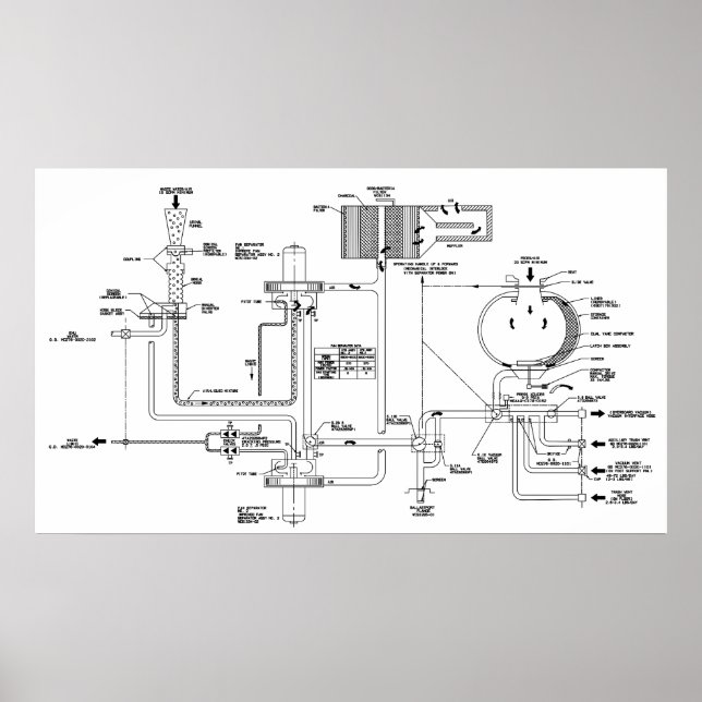 Póster Diagrama Real para um Toilet de Entrega de Espaço (Frente)