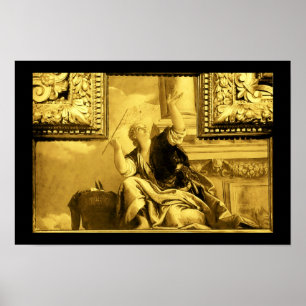 Póster DIALÉTICA, preto, amarelo ouro