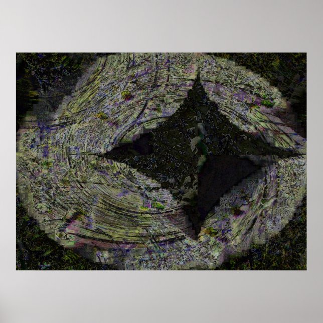 Poster Diamante, abstrato digital (Frente)