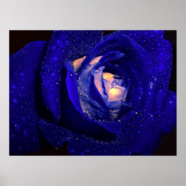 Poster diamantes azuis (Frente)