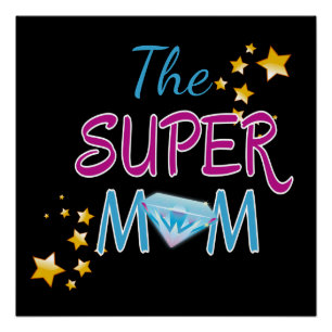 Póster Diamantes da Super Mãe dia de as mães belo texto