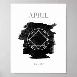 Póster Diamond Birthstone April