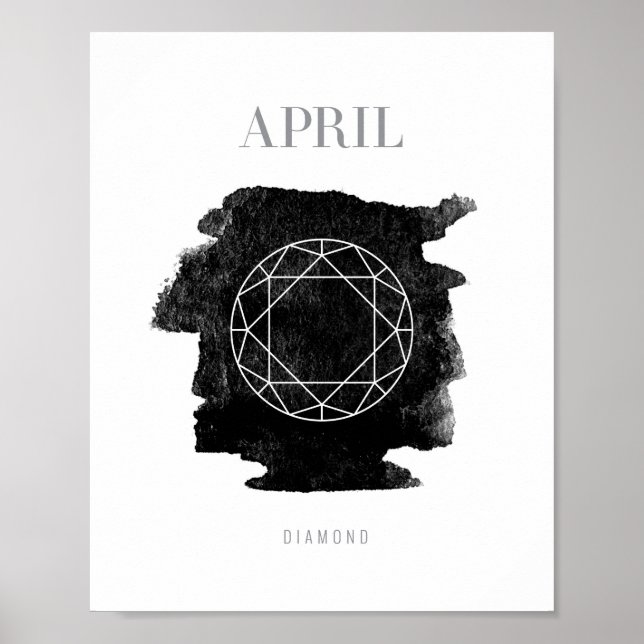Póster Diamond Birthstone April (Frente)