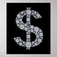 Diamond Dollar Sinal Bling