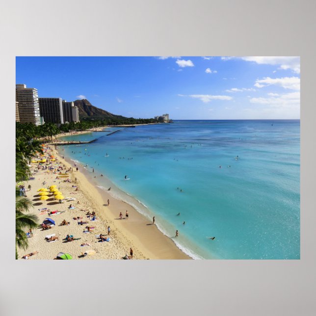 Póster Diamond Head e Waikiki (Frente)