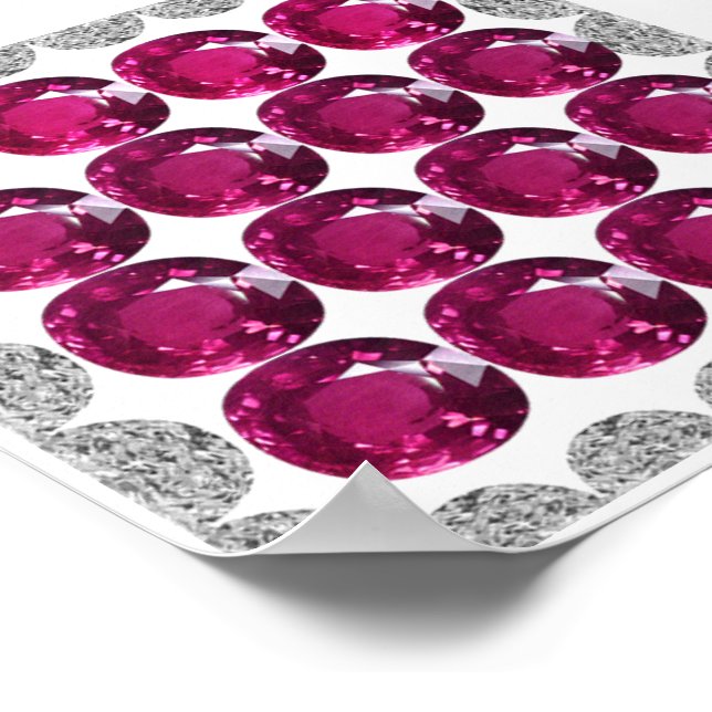 Poster Diamond Pink Tourmaline (Borda)