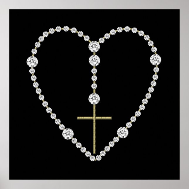Póster Diamond Rosary - Ave Maria Cheio de Graça (Frente)