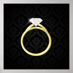 Poster Diamond Solitaire Ring