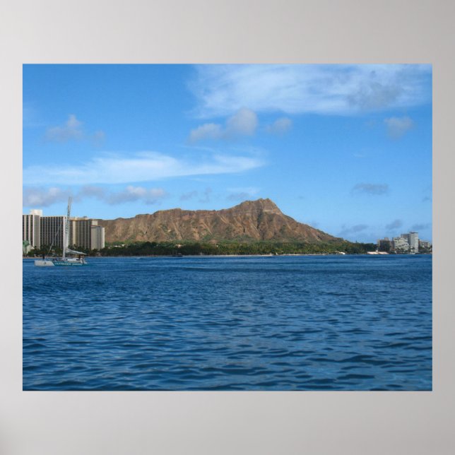 Póster Diamondhead Oahu Hawaii (Frente)