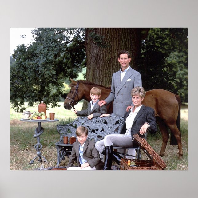 Poster Diana Charles William Harry 1992 (Frente)