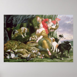 Póster Diana e seus handmaidens após a caça
