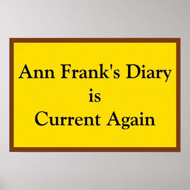 Poster Diário Atual da Anne Frank (Frente)