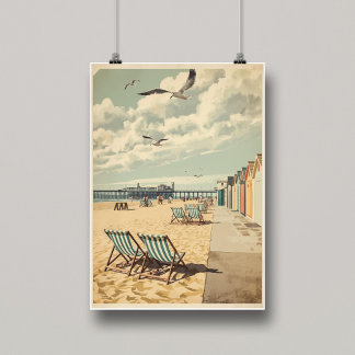 Poster Dias Agradáveis em Brighton – Costa Britânica 