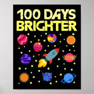 Poster Dias Brighter 100º Dia das Estrelas Escolares Fogu