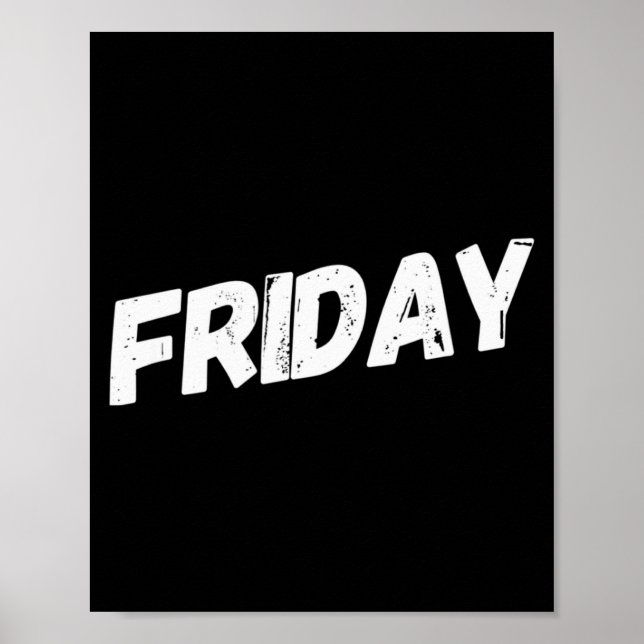 Poster Dias da semana de sexta-feira  (Frente)